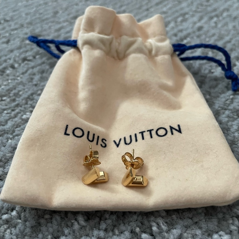 Louis Vuitton gold earrings